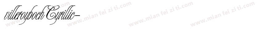 villeroybochCyrillic字体转换