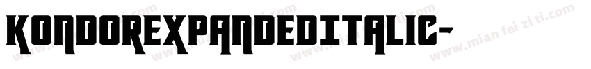 KondorExpandedItalic字体转换
