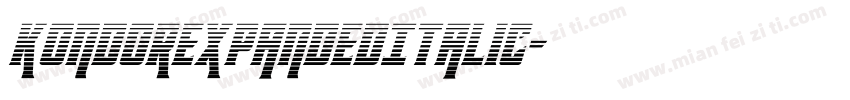 KondorExpandedItalic字体转换