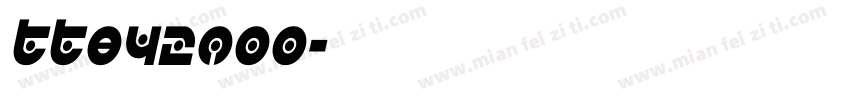 TT842o00字体转换