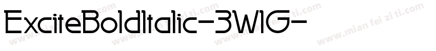 ExciteBoldItalic-3WlG字体转换