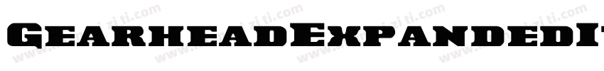 GearheadExpandedItalic-O41o字体转换