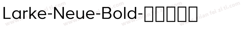 Larke-Neue-Bold字体转换