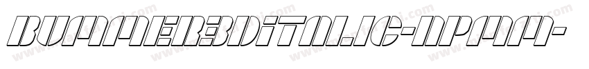 Bummer3DItalic-nPmM字体转换