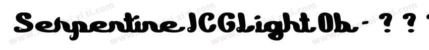 SerpentineICGLightOb字体转换