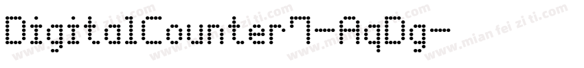 DigitalCounter7-AqDg字体转换