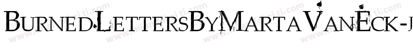 BurnedLettersByMartaVanEck-j7M9字体转换
