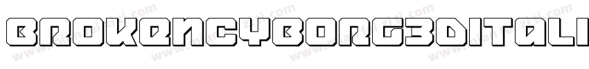 BrokenCyborg3DItalic-V95z字体转换
