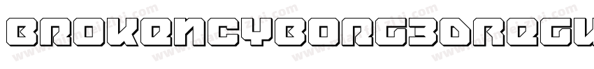 BrokenCyborg3DRegular-JoAa字体转换