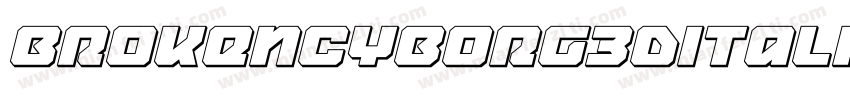 BrokenCyborg3DItalic-V95z字体转换