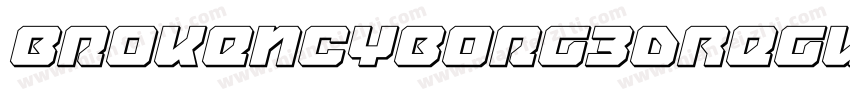 BrokenCyborg3DRegular-JoAa字体转换