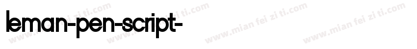 leman-pen-script字体转换
