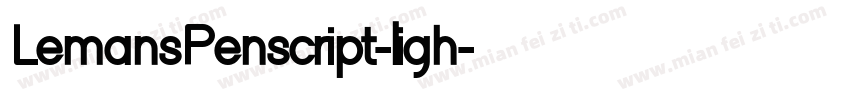LemansPenscript-ligh字体转换