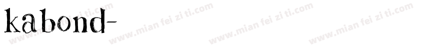 Kabond字体转换