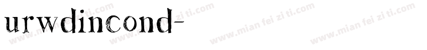 URWDINCOND字体转换