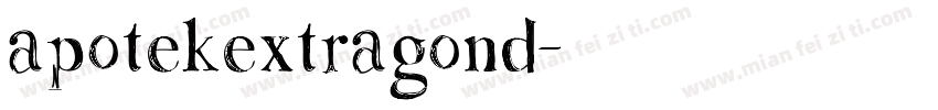 apotekextragond字体转换