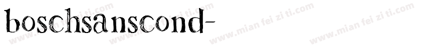 boschsanscond字体转换