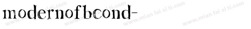 modernofbcond字体转换