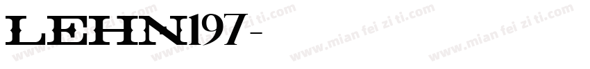 LEHN197字体转换