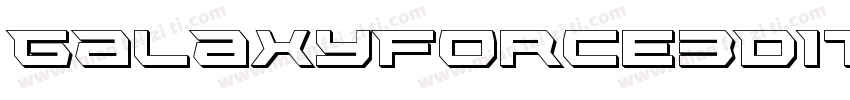 GalaxyForce3DItalic-RmBA字体转换