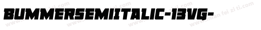 BummerSemiItalic-13Vg字体转换