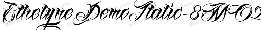 EthelyneDemoItalic-8MO2M字体转换