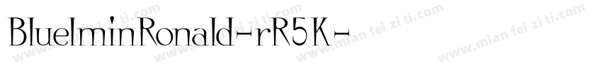 BluelminRonald-rR5K字体转换