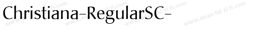 Christiana-RegularSC字体转换