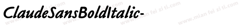 ClaudeSansBoldItalic字体转换