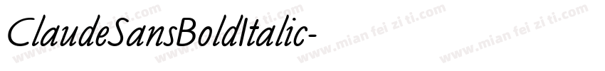 ClaudeSansBoldItalic字体转换