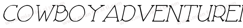 CowboyAdventureItalic-8MMzM字体转换