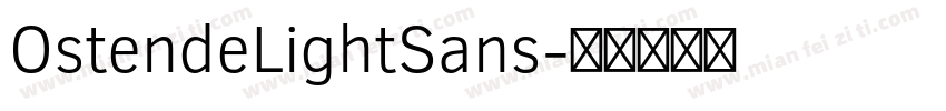 OstendeLightSans字体转换