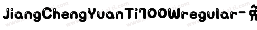 JiangChengYuanTi700Wregular字体转换