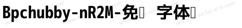 Bpchubby-nR2M字体转换