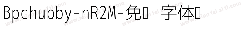 Bpchubby-nR2M字体转换