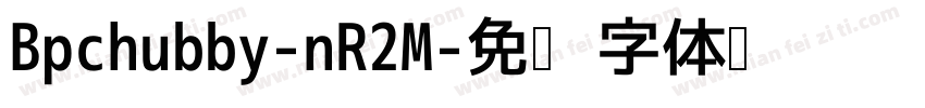 Bpchubby-nR2M字体转换