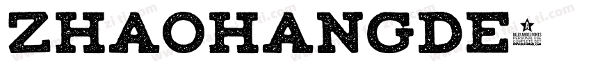 zhaohangde字体转换