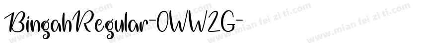 BingahRegular-0WW2G字体转换