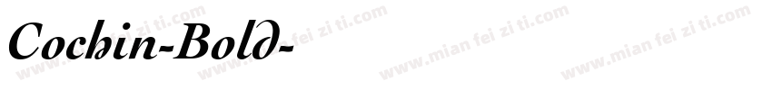 Cochin-Bold字体转换