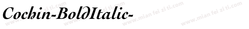 Cochin-BoldItalic字体转换