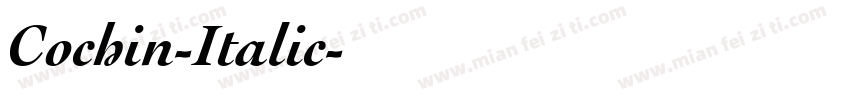 Cochin-Italic字体转换
