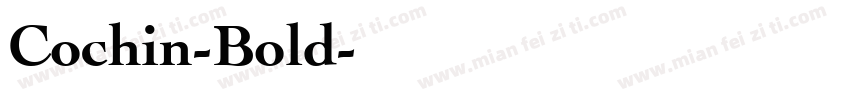Cochin-Bold字体转换