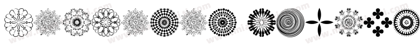 Mandalas-Xm7g.ttf字体转换