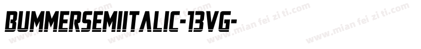 BummerSemiItalic-13Vg字体转换