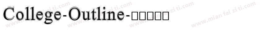 College-Outline字体转换