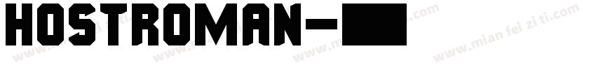 hostroman字体转换