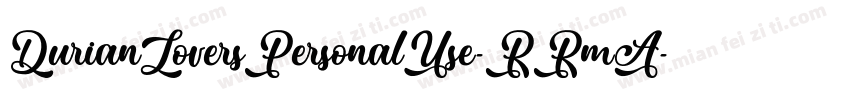 DurianLoversPersonalUse-RRmA字体转换