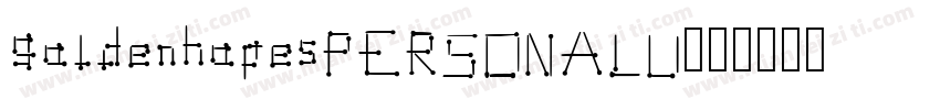 goldenhopesPERSONALU字体转换