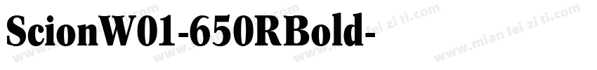 ScionW01-650RBold字体转换