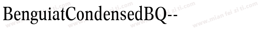 BenguiatCondensedBQ-字体转换